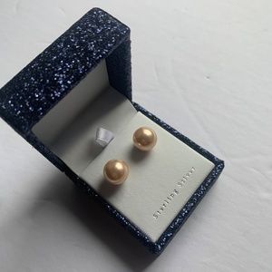NIB Pink Pearl Earring Studs with Sterling Silver Posts